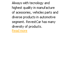Sempre com tecnologia e a mais alta qualidade na fabricação de acessórios para veículos e diversos produtos no segmento automobilístico, a RevestCar possui uma grande diversidade de produtos.